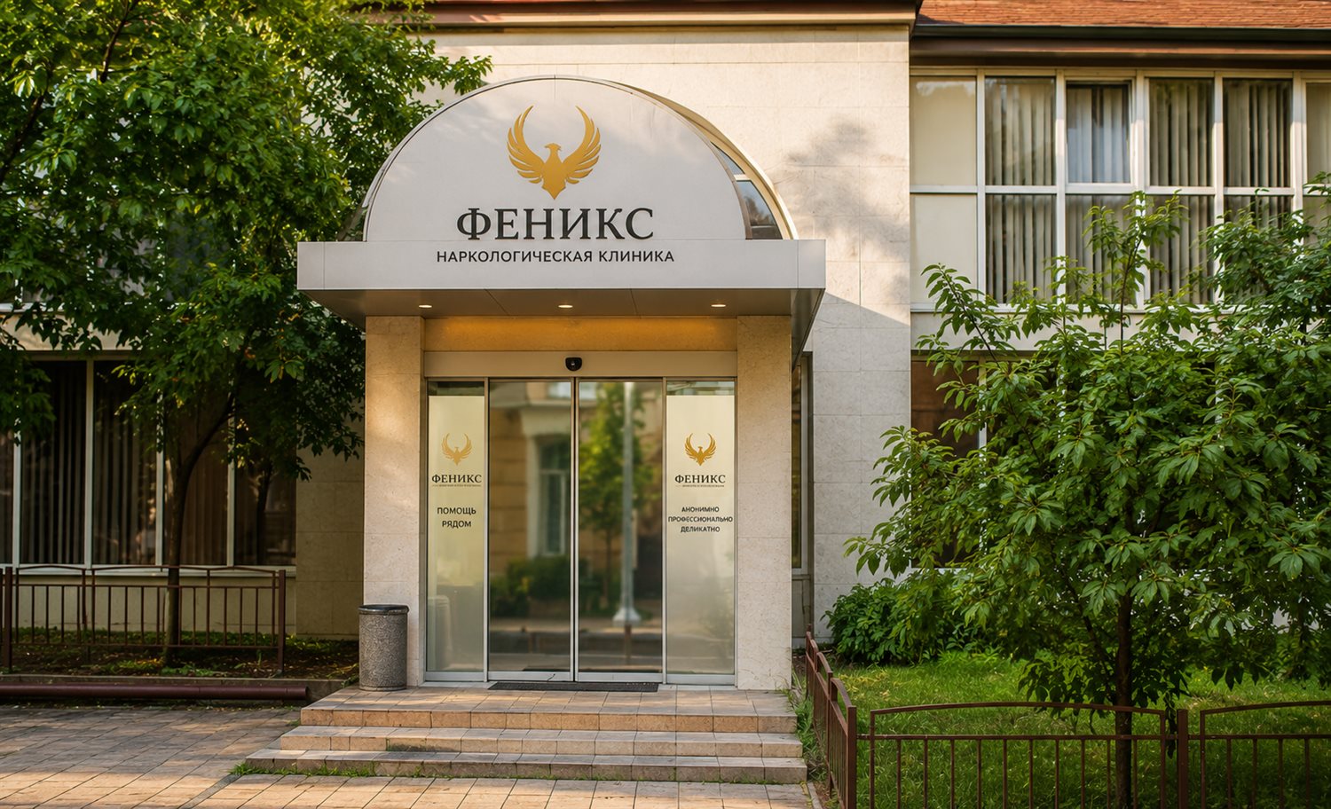Вход в наркологическую клинику «Феникс» в Сибае